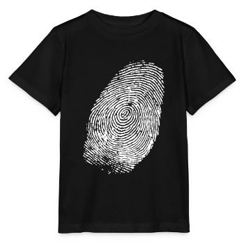 Fingerprint (White) - Stanley/Stella MINI CREATOR Kids’ T-Shirt - black - Front - Mikhail (115cm)