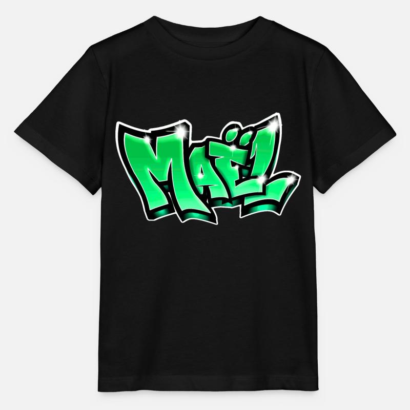 Graffiti Name Maël - T-shirt bio MINI CREATOR Stanley/Stella Enfant - noir