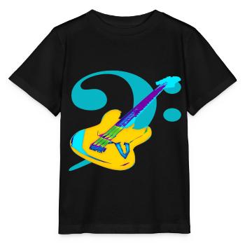 Bass Guitar Music Notes Clef - T-shirt bio MINI CREATOR Stanley/Stella Enfant - noir - Devant - Mikhail (115cm)