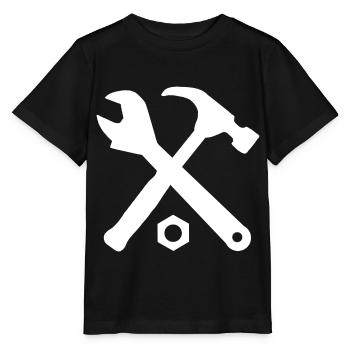 Clé artisanat outil artisanat - T-shirt bio MINI CREATOR Stanley/Stella Enfant - noir - Devant - Mikhail (115cm)