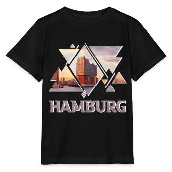 Hamburg Germany Elbphilharmonie Harbour Skyline - Stanley/Stella MINI CREATOR Kids’ T-Shirt - black - Front - Mikhail (115cm)