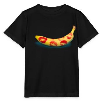 Rouge à lèvres banane - T-shirt bio MINI CREATOR Stanley/Stella Enfant - noir - Devant - Mikhail (115cm)
