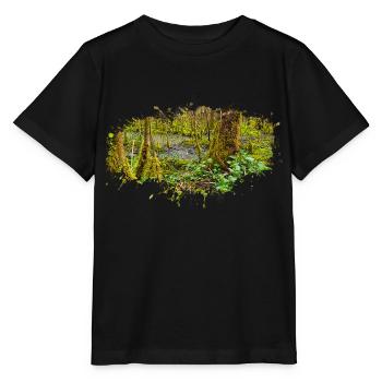 Nature Forêt Marais Peinture Éclaboussures d’eau - T-shirt bio MINI CREATOR Stanley/Stella Enfant - noir - Devant - Mikhail (115cm)