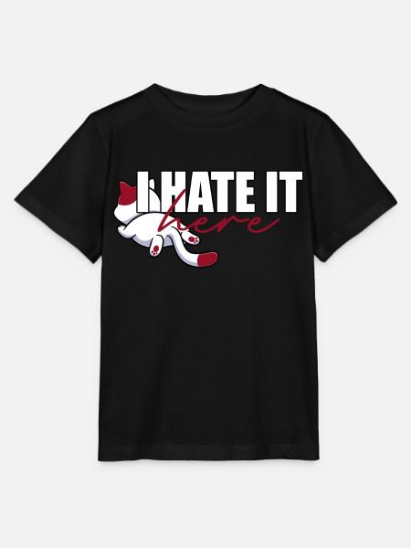 ich hasse es hier - katze - Stanley/Stella Kinder T-Shirt MINI CREATOR  - Schwarz