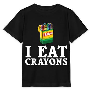 Crayon Box Colored Pencil Wax Case Wax Crayon - Stanley/Stella MINI CREATOR Kids’ T-Shirt - black - Front - Mikhail (115cm)