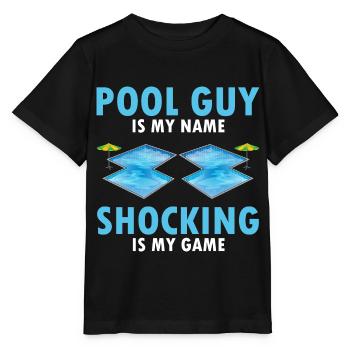 Conceptions de sauveteurs pour les techniciens de piscine - T-shirt bio MINI CREATOR Stanley/Stella Enfant - noir - Devant - Mikhail (115cm)