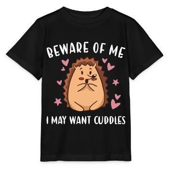 Hedgie Méfiez-vous de mon hérisson - T-shirt bio MINI CREATOR Stanley/Stella Enfant - noir - Devant - Mikhail (115cm)