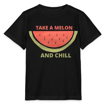 take a melon and chill - Stanley/Stella Kinder T-Shirt MINI CREATOR  - Schwarz - Vorne - Mikhail (115cm)