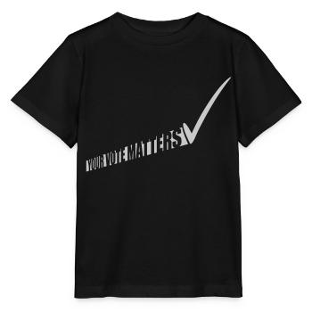 votre vote compte citation - T-shirt bio MINI CREATOR Stanley/Stella Enfant - noir - Devant - Mikhail (115cm)