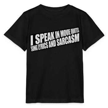 speak lyrics and sarcasm - Stanley/Stella MINI CREATOR Kids’ T-Shirt - black - Front - Mikhail (115cm)