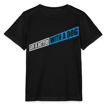 better with a dog - Stanley/Stella MINI CREATOR Kids’ T-Shirt - black - Front - Mikhail (115cm)