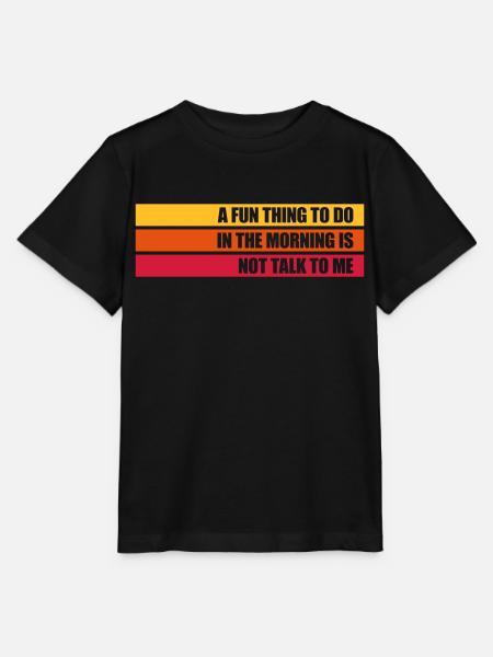 not talk to me - Stanley/Stella Kinder T-Shirt MINI CREATOR  - Schwarz