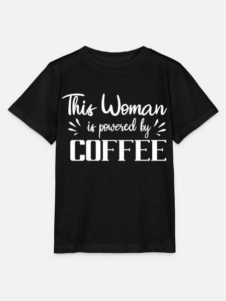 Mama mit Kaffee - Stanley/Stella Kinder T-Shirt MINI CREATOR  - Schwarz
