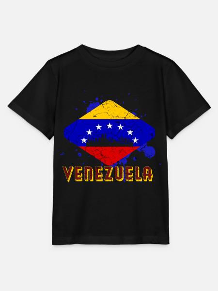 Venezuela Flagge - Stanley/Stella Kinder T-Shirt MINI CREATOR  - Schwarz