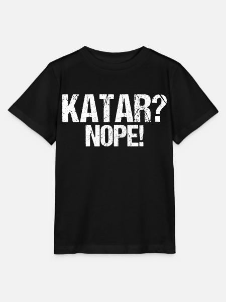 Katar nein Boykott Spruch Geschenk - Stanley/Stella Kinder T-Shirt MINI CREATOR - Schwarz