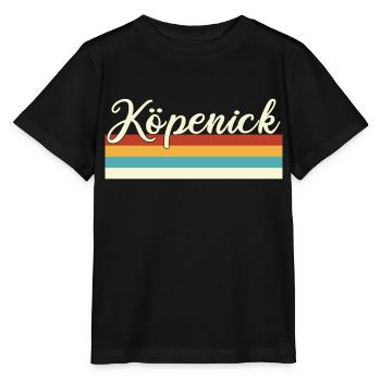 Köpenick - Berlin - Retro - Vintage - Balken - Stanley/Stella Kinder T-Shirt MINI CREATOR  - Schwarz - Vorne - Mikhail (115cm)