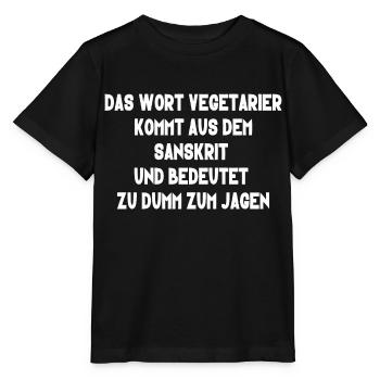 Das Wort Vegetarier - Stanley/Stella Kinder T-Shirt MINI CREATOR  - Schwarz - Vorne - Mikhail (115cm)