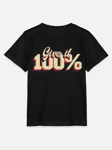 Give it 100% - Stanley/Stella Kinder T-Shirt MINI CREATOR  - Schwarz