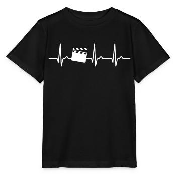 EKG Kurve - Herzkurve - Regisseur - Filmklappe - Stanley/Stella Kinder T-Shirt MINI CREATOR  - Schwarz - Vorne - Mikhail (115cm)