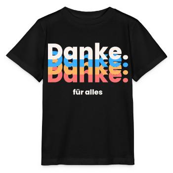 Black and Beige Colorful Typography T Shirt 1 1 - Stanley/Stella Kinder T-Shirt MINI CREATOR  - Schwarz - Vorne - Mikhail (115cm)