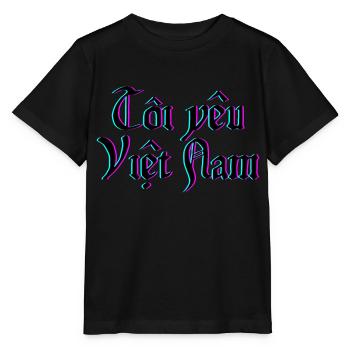 I love Vietnam in Vietnamese - Stanley/Stella MINI CREATOR Kids’ T-Shirt - black - Front - Mikhail (115cm)