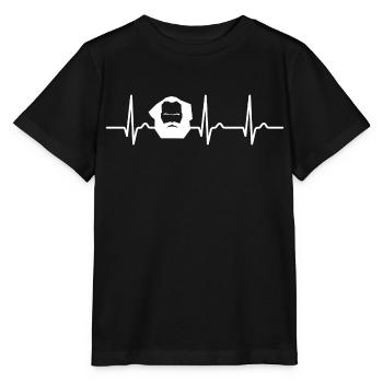 ECG Curve - Heart Curve - Karl Marx - Stanley/Stella MINI CREATOR Kids’ T-Shirt - black - Front - Mikhail (115cm)