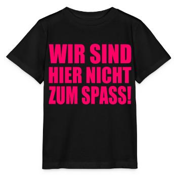 Wir sind hier nicht zum spass - Stanley/Stella Kinder T-Shirt MINI CREATOR  - Schwarz - Vorne - Mikhail (115cm)