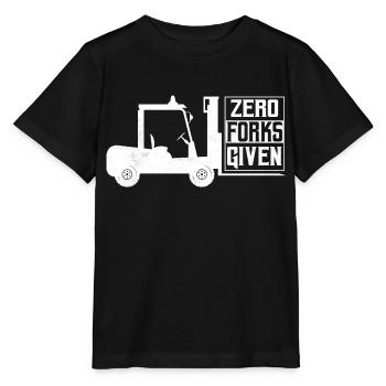 Zero Forks Given Forklift Forklifter Operator - Stanley/Stella MINI CREATOR Kids’ T-Shirt - black - Front - Mikhail (115cm)