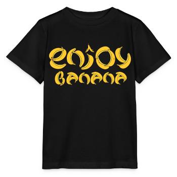 Enjoy Banana - Stanley/Stella MINI CREATOR Kids’ T-Shirt - black - Front - Mikhail (115cm)
