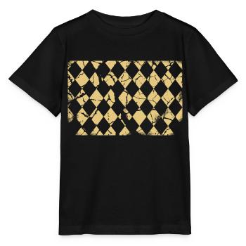Motif à carreaux Fond Rectangle - T-shirt bio MINI CREATOR Stanley/Stella Enfant - noir - Devant - Mikhail (115cm)