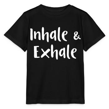 Drôles de dictons inspirent expirer - T-shirt bio MINI CREATOR Stanley/Stella Enfant - noir - Devant - Mikhail (115cm)