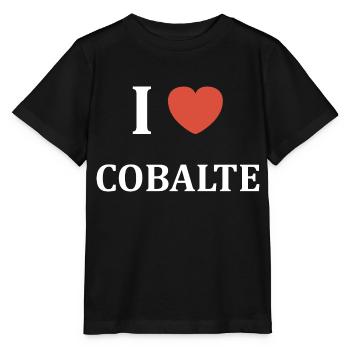 I love cobalte - T-shirt bio MINI CREATOR Stanley/Stella Enfant - noir - Devant - Mikhail (115cm)