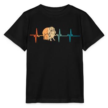 Capybara Herzschlag - Stanley/Stella Kinder T-Shirt MINI CREATOR  - Schwarz - Vorne - Mikhail (115cm)