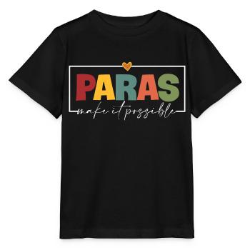 Paras rendre possible l’enseignant paraprofessionnel - T-shirt bio MINI CREATOR Stanley/Stella Enfant - noir - Devant - Mikhail (115cm)