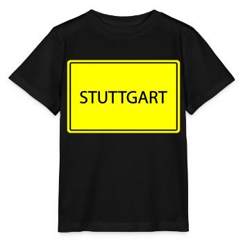 ortsschild stuttgart - Stanley/Stella Kinder T-Shirt MINI CREATOR  - Schwarz - Vorne - Mikhail (115cm)