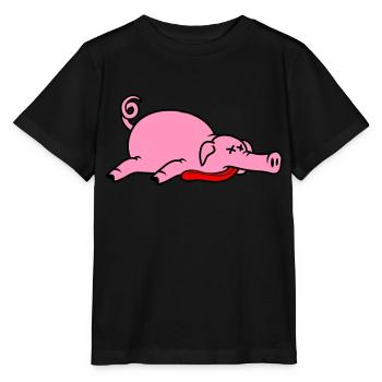 Grillon de porc mort inconscient mangeant de la viande - T-shirt bio MINI CREATOR Stanley/Stella Enfant - noir - Devant - Mikhail (115cm)