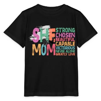 Elle est maman - T-shirt bio MINI CREATOR Stanley/Stella Enfant - noir - Devant - Mikhail (115cm)