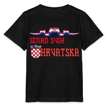 Kroatien hrvatska kroatien hrv hr zagreb geteilte Flagge - Stanley/Stella Kinder T-Shirt MINI CREATOR  - Schwarz - Vorne - Mikhail (115cm)