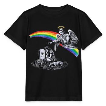 Papa disparu en deuil - T-shirt bio MINI CREATOR Stanley/Stella Enfant - noir - Devant - Mikhail (115cm)