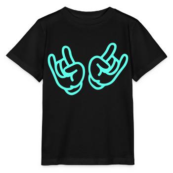 rock hands - Stanley/Stella MINI CREATOR Kids’ T-Shirt - black - Front - Mikhail (115cm)