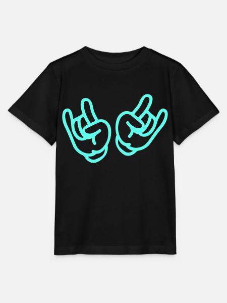 rock hands - Stanley/Stella Kinder T-Shirt MINI CREATOR - Schwarz