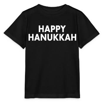 HAPPY HANUKKAH - T-shirt bio MINI CREATOR Stanley/Stella Enfant - noir - Devant - Mikhail (115cm)