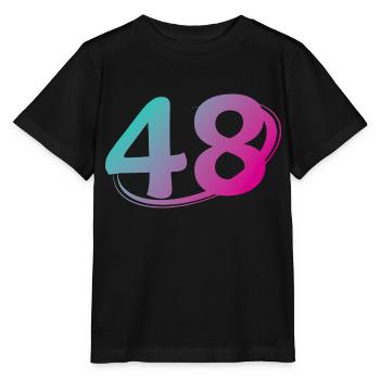 Nummer 48 mehrfarbig - Stanley/Stella Kinder T-Shirt MINI CREATOR  - Schwarz - Vorne - Mikhail (115cm)