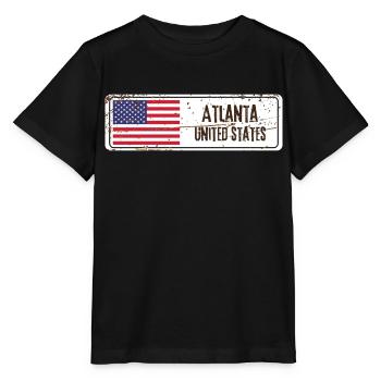 Atlanta United States Flag - Stanley/Stella MINI CREATOR Kids’ T-Shirt - black - Front - Mikhail (115cm)