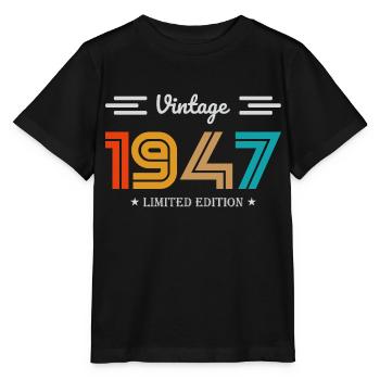 1947 - Jahrgang 1947 - Jahrgang 1947 - Stanley/Stella Kinder T-Shirt MINI CREATOR  - Schwarz - Vorne - Mikhail (115cm)