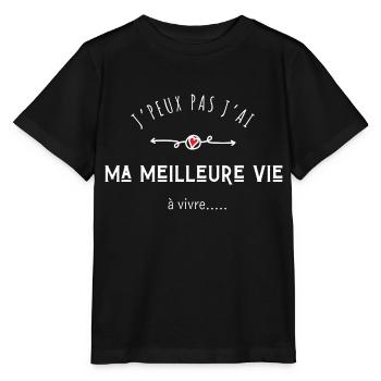 Ich kann nicht, ich habe mein bestes Leben zu leben - Stanley/Stella Kinder T-Shirt MINI CREATOR  - Schwarz - Vorne - Mikhail (115cm)