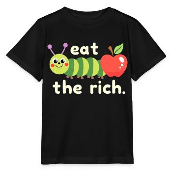Ver affamé - Chenille Kawaii - T-shirt bio MINI CREATOR Stanley/Stella Enfant - noir - Devant - Mikhail (115cm)