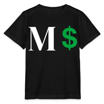 Lettre m dollar - T-shirt bio MINI CREATOR Stanley/Stella Enfant - noir - Devant - Mikhail (115cm)