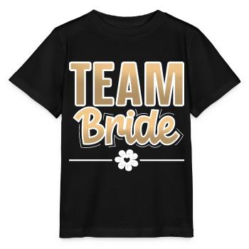 Team Bride - Stanley/Stella Kinder T-Shirt MINI CREATOR  - Schwarz - Vorne - Mikhail (115cm)