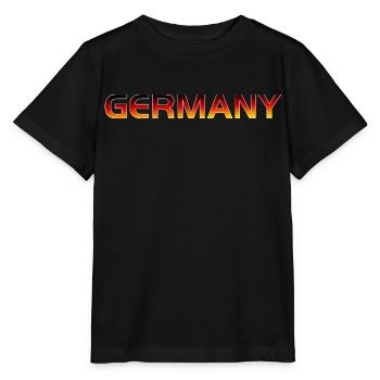 Germany Football Fan Flag Shirt Deutschland Gift - Stanley/Stella Kinder T-Shirt MINI CREATOR  - Schwarz - Vorne - Mikhail (115cm)